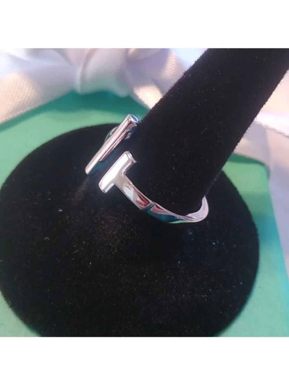 Sterling Silver Double Bar Ring 925, size 7 - Picture 2 of 3